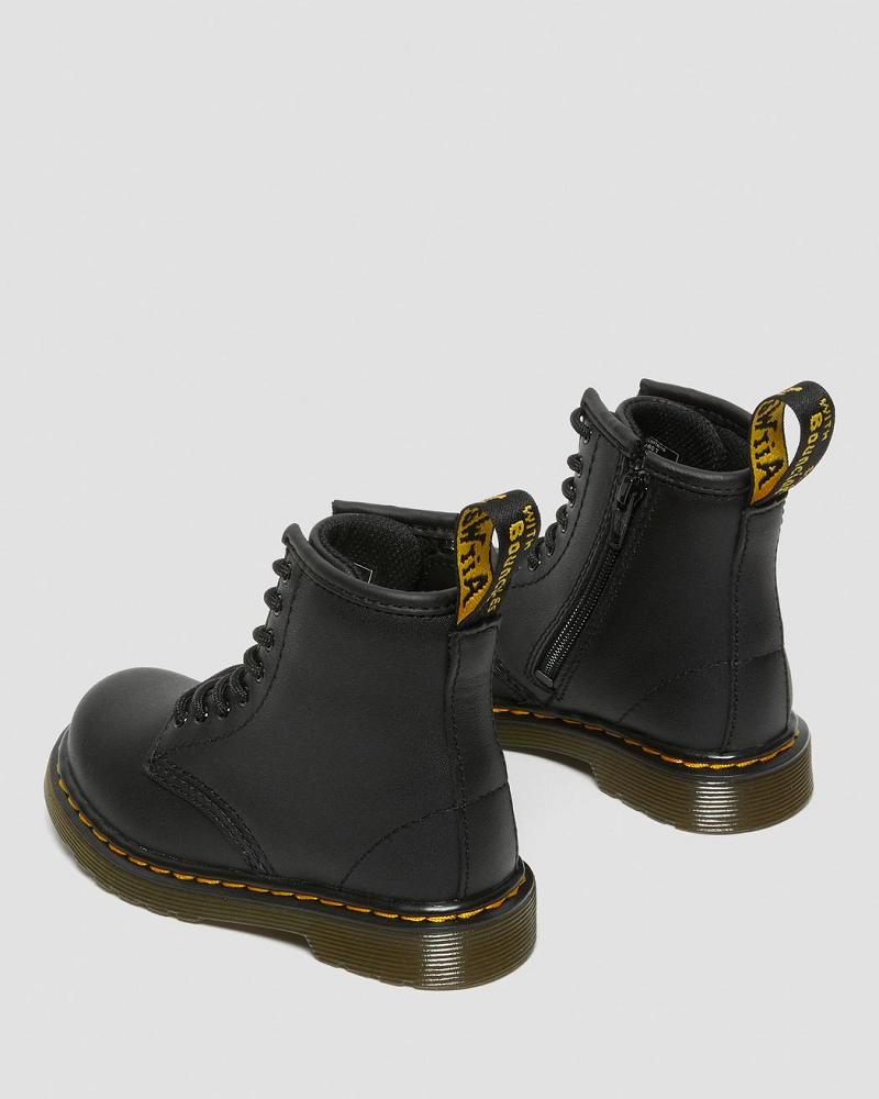 Dr Martens Toddler 1460 Softy T Læder Snørestøvler Børn Sort | DK 705PJJ